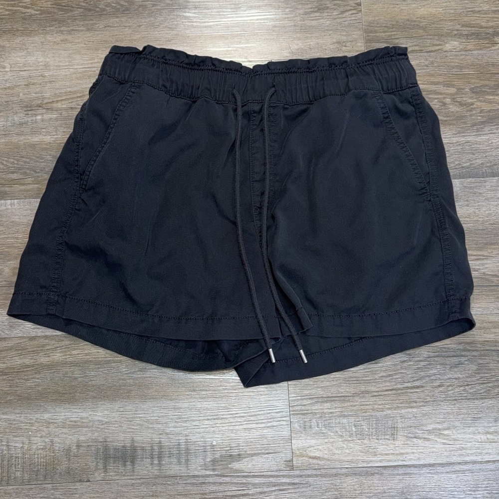 LOFT Black Lightweight Lounge Shorts Womens Large Elastic Waistband w/Drawstring